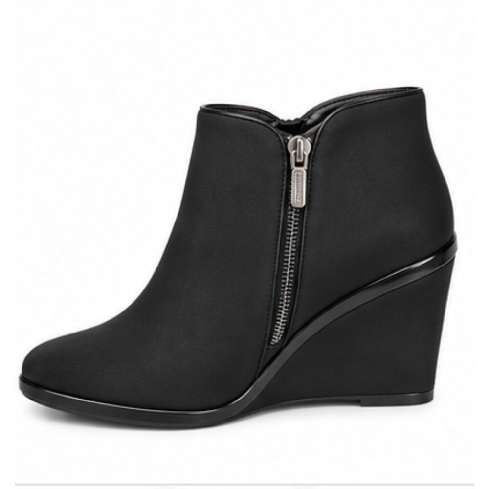 (7/129) Vince Camuto Black Wedge Ankle Booties Women’s Size 10